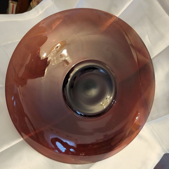 Vintage Amethyst Glass Serving Platter Cake Tidbit - Picture 5 of 5